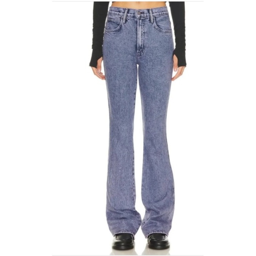 MOTHER The Desperado Heel Jeans Size 24 Acid Trip Paisley Purple Flare Bootcut